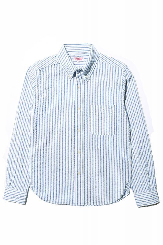 JELADO  B.D.shirt(ビーディーシャツ) Seersucker Old blue【JP51111】