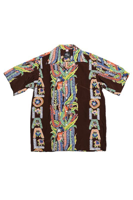 Kona Bay Hawaii Aloha Girl Aloha Shirt (アロハガールアロハシャツ)【BK-RA2003】