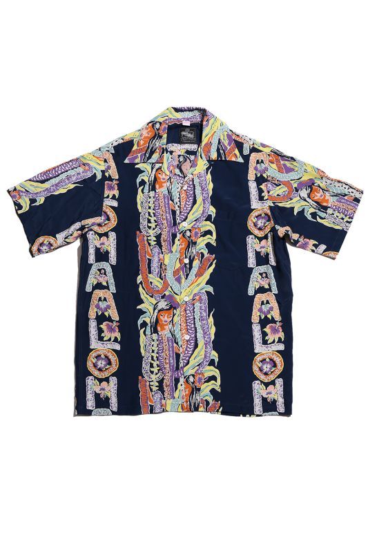 Kona Bay Hawaii Aloha Girl Aloha Shirt (アロハガールアロハシャツ)【BK-RA2003】