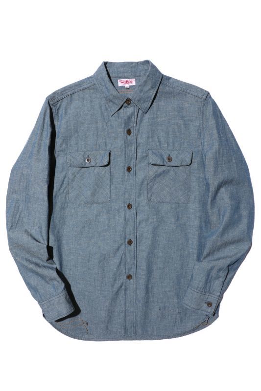 JELADO Union Workers Shirt(ユニオンワーカーズシャツ) Indigo Chambray【JP53103】