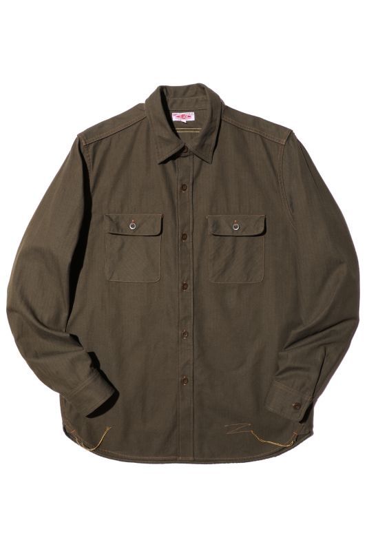 JELADO Union Workers Shirt(ユニオンワーカーズシャツ) HBT Olive【JP53140】