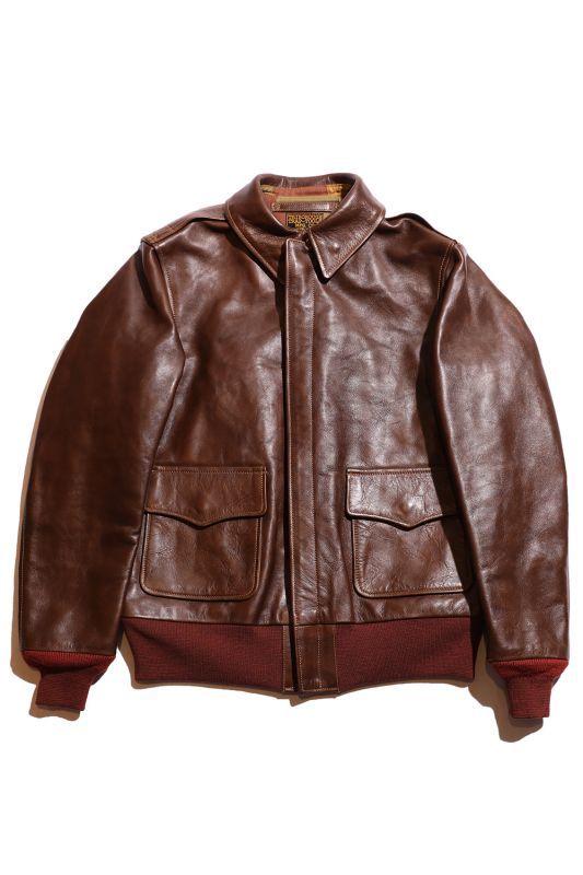 COLIMBO U.S.A.A.F TYPE A-2 Summer Flight Jacket "1942 MODEL ITALY-CAMO LINING" Horsehide seal Brown【ZT-0139】