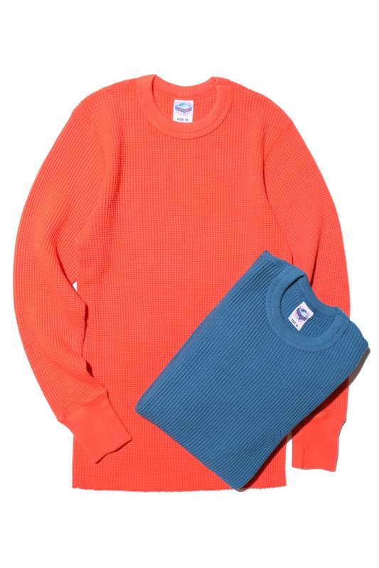 JELADO Mega Thermal(メガ サーマル) Crew Neck Dusty Blue Persimmon【AB04209】