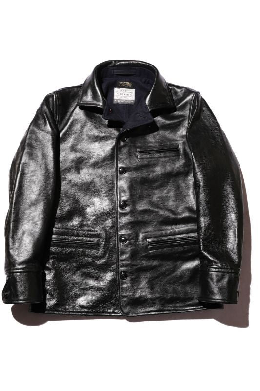 COLIMBO STOCKMANS' LEATHER COAT -30's Style Leather Work Coat- Horse Hide Black【ZV-0143】