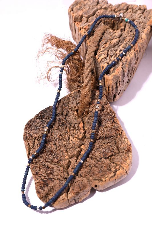 SunKu/サンク Indigo Dye Beads Necklace & Bracelet【SK-014】