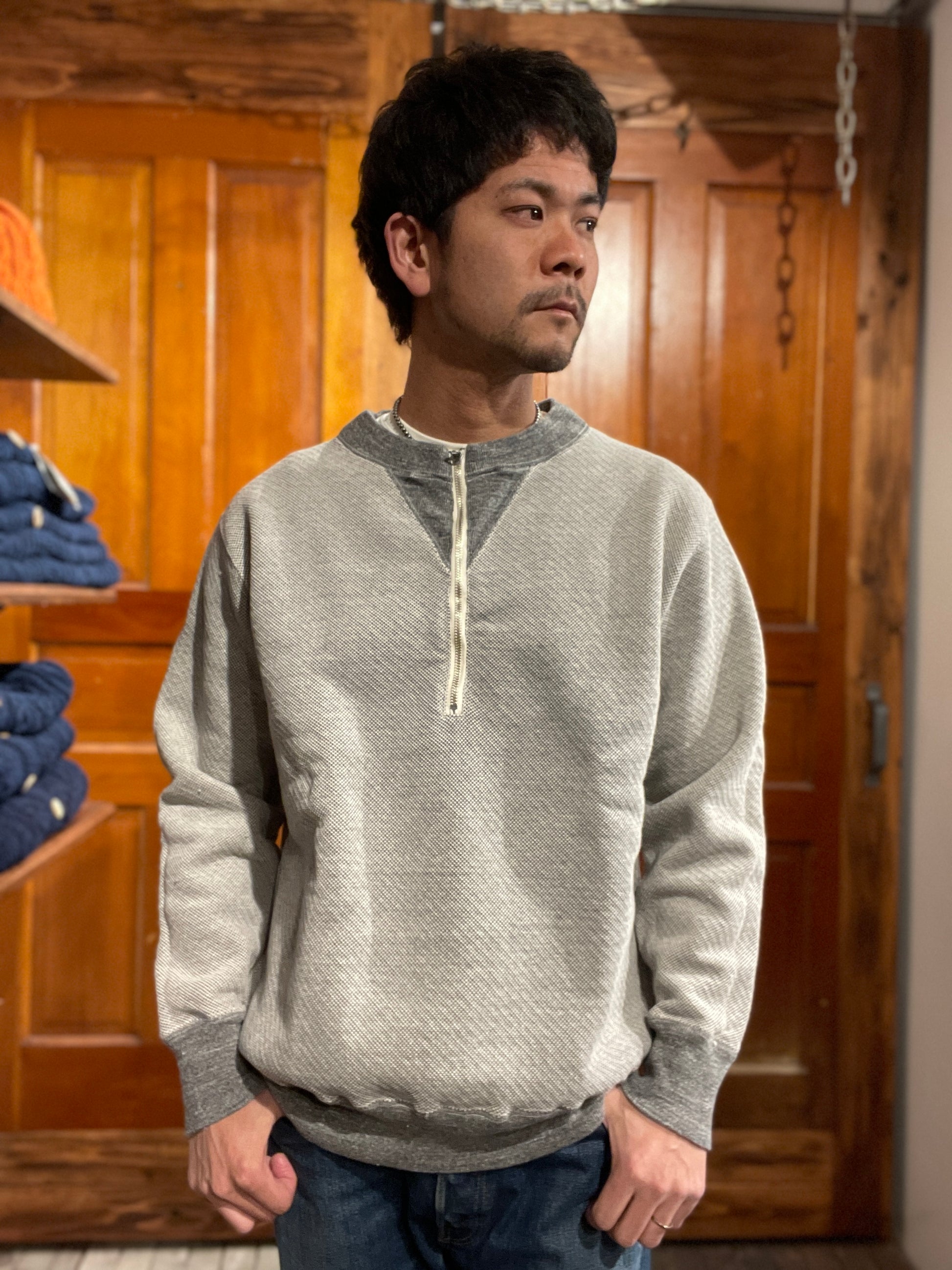 JELADO Heisman Half Zip Sweat(ハイズマンハーフジップスウェット